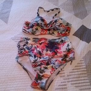 Tropical Print Women's Bikini Set